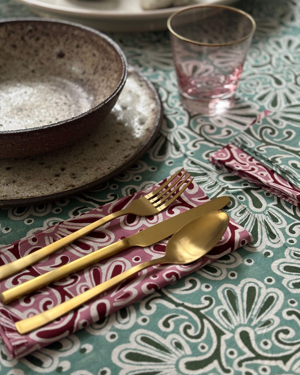 Lilly Flower Cotton Tablecloth