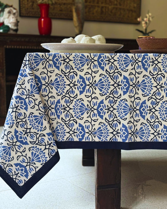 Lotus Flower Cotton Tablecloth